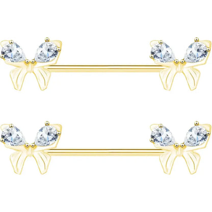 Medical Steel Butterfly Piercing Jewelry, Nipple Ring