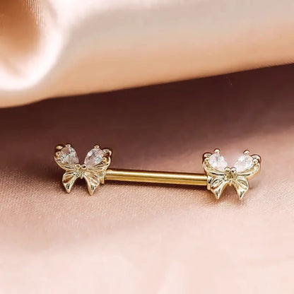 Medical Steel Butterfly Piercing Jewelry, Nipple Ring