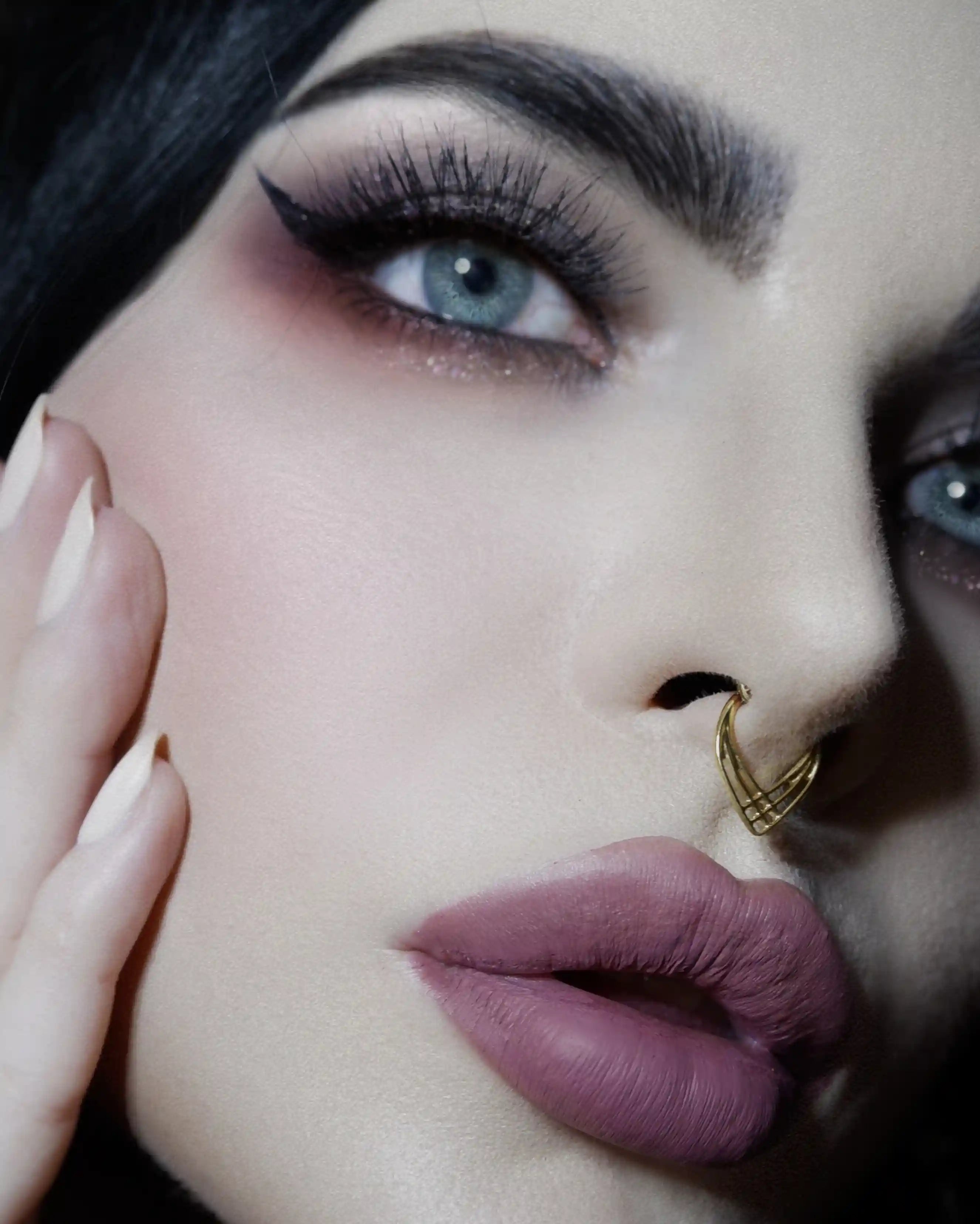 8mm Hinged Septum Ring 16G 316L Medical Steel Rose Gold Earring