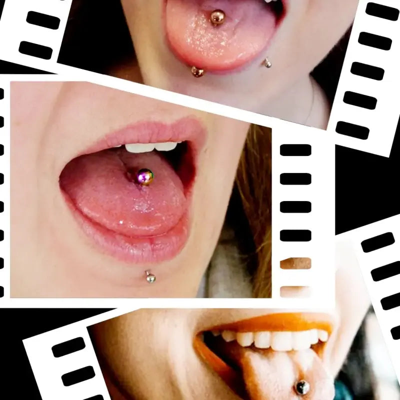 24PC Mixed Color 14G & 16G Surgical Steel Tongue Rings Set