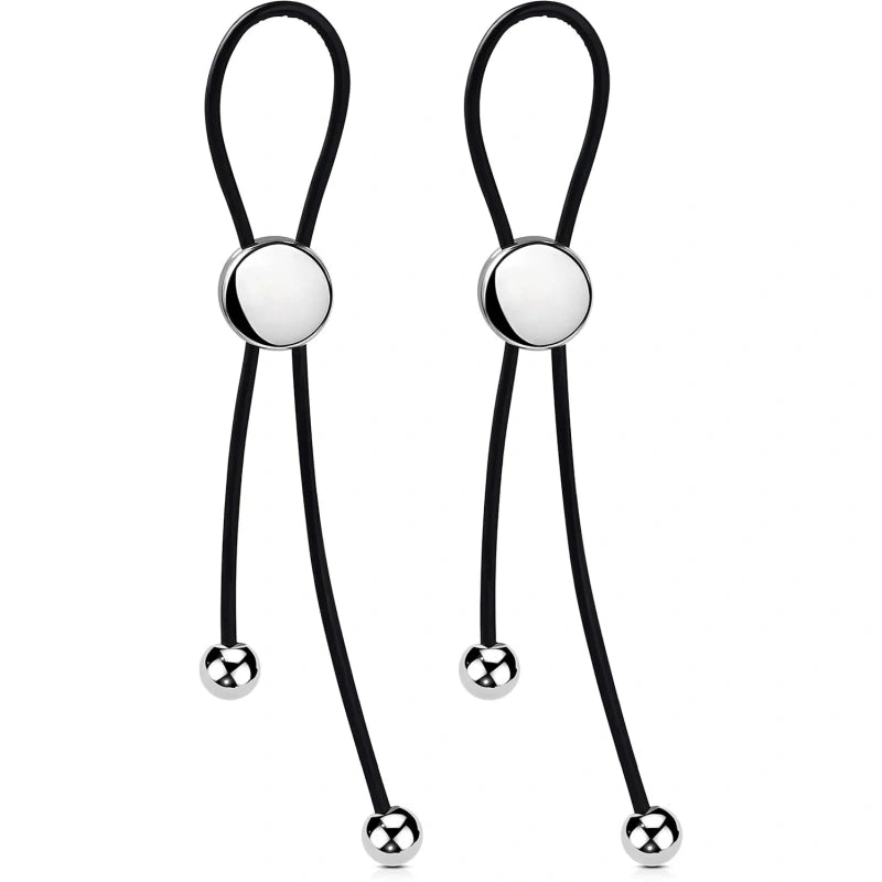 Faux Nipple Piercing Jewelry – Leather Adjustable Drawstring
