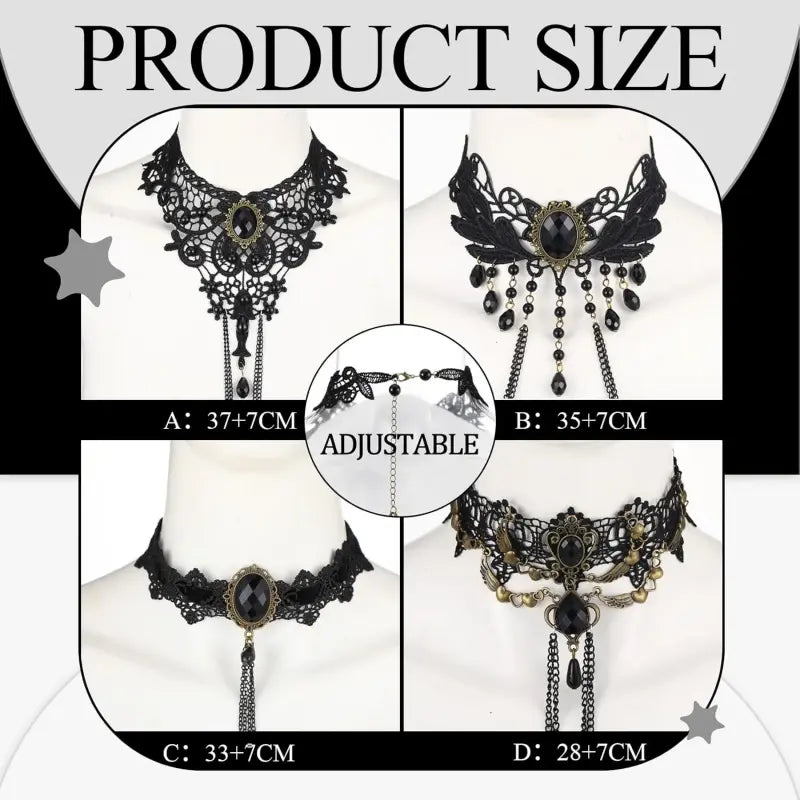 Lace-Inspired Nipple Rings & Chain Set – 4Pcs 14G