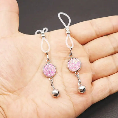 Nipple Chains with Bells – Non-Pierced Ring Style