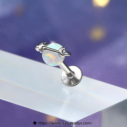 16G Opal Lip Studs, Ear Studs - Planet and Star Design