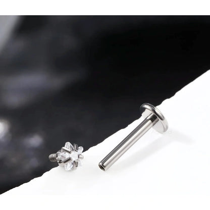 16G G23 Titanium CZ Stud Earrings – Lucky Star