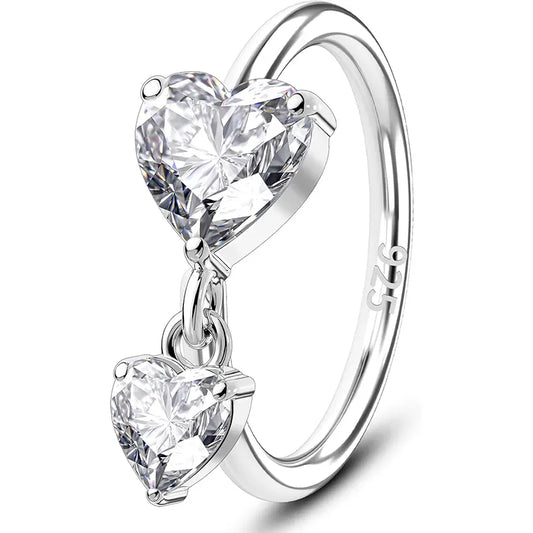 925 Sterling Silver Heart Nose Hoop