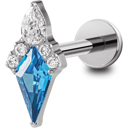 16G Titanium Gemstone Stud Earrings – 6mm and 8mm
