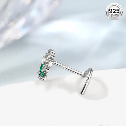 Sterling Silver Flower Nose Stud