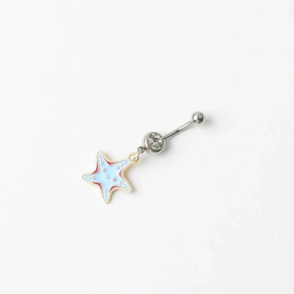 New Ocean Series Sweet Belly Button Ring, Shell &Pearl
