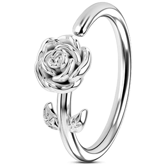 Floral Stainless Steel Nose Ring