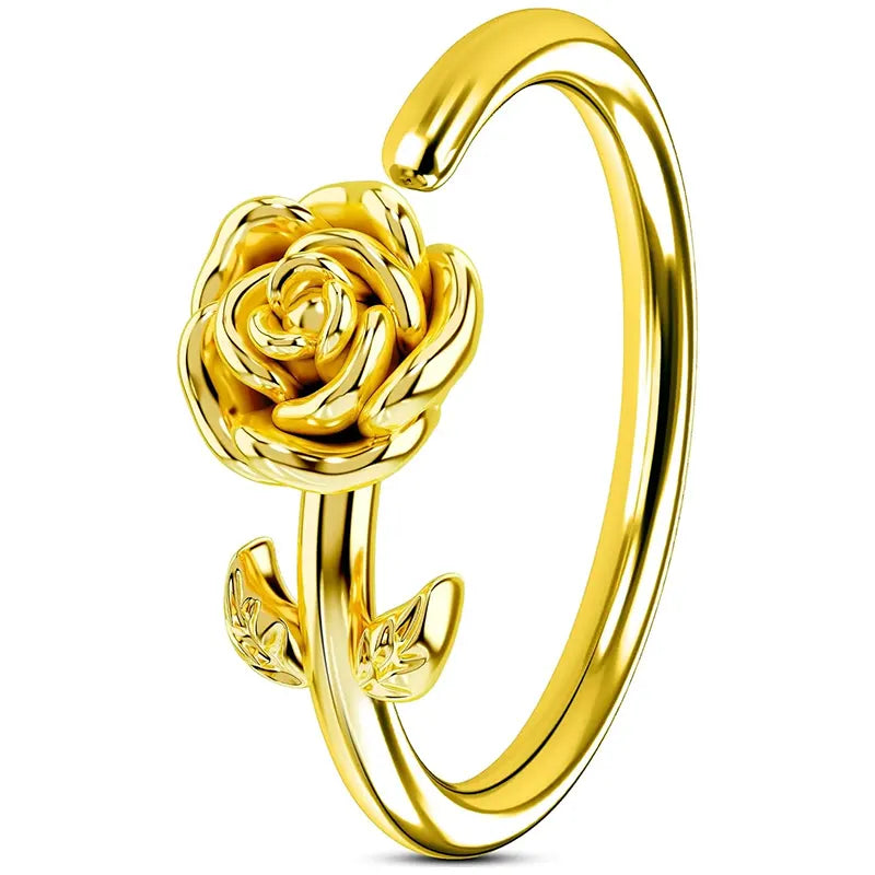 Floral Stainless Steel Nose Ring