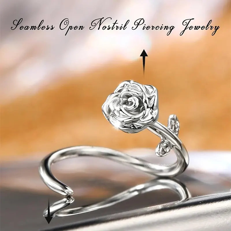 Floral Stainless Steel Nose Ring
