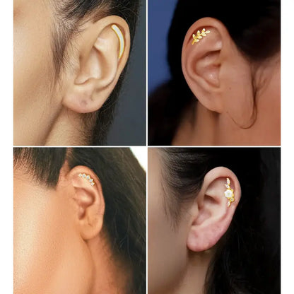 16G G23 Titanium Cartilage Studs – Opal & CZ Earrings