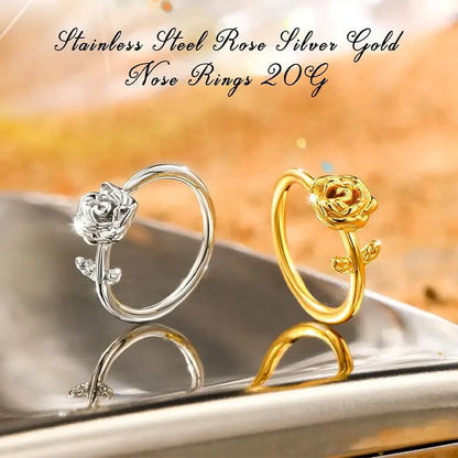 Floral Stainless Steel Nose Ring