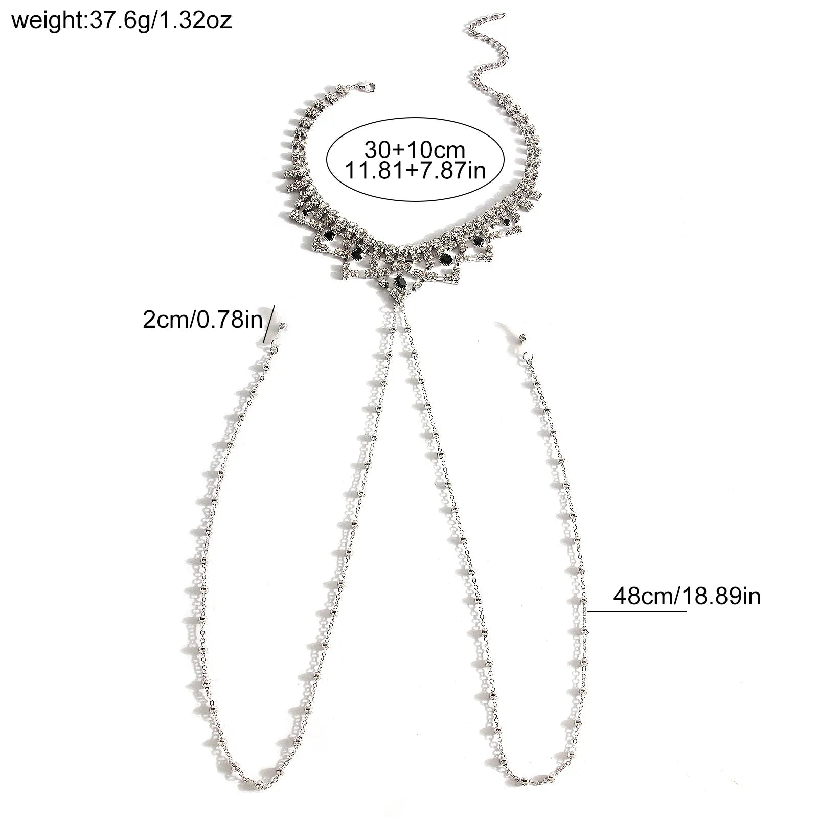Luxury Rhinestone Nipple Chains with Metal Beads for Women