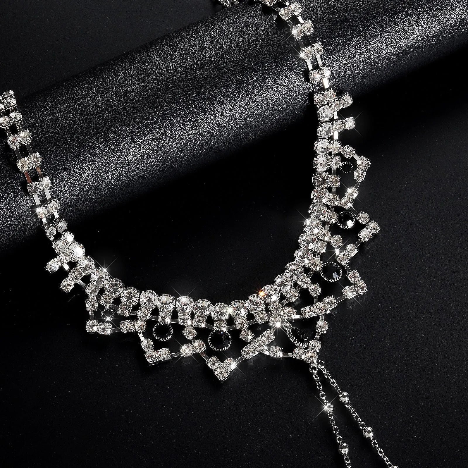 Luxury Rhinestone Nipple Chains with Metal Beads for Women