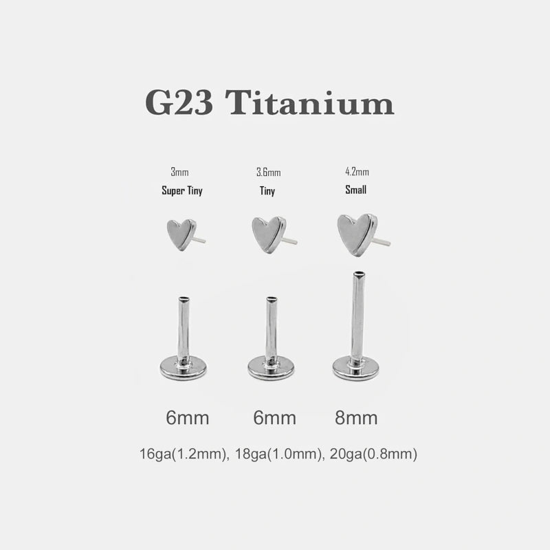 Polaris Titanium Flat Back Stud Earrings Set of 3