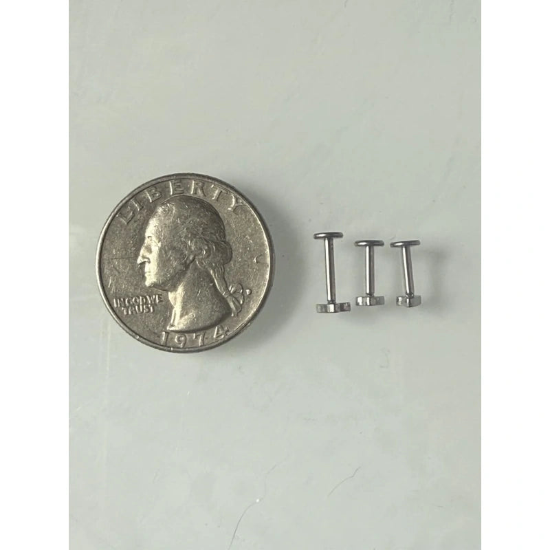 Polaris Titanium Flat Back Stud Earrings Set of 3