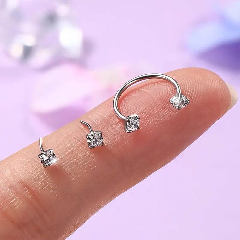 20G Stainless Horseshoe Nose Ring