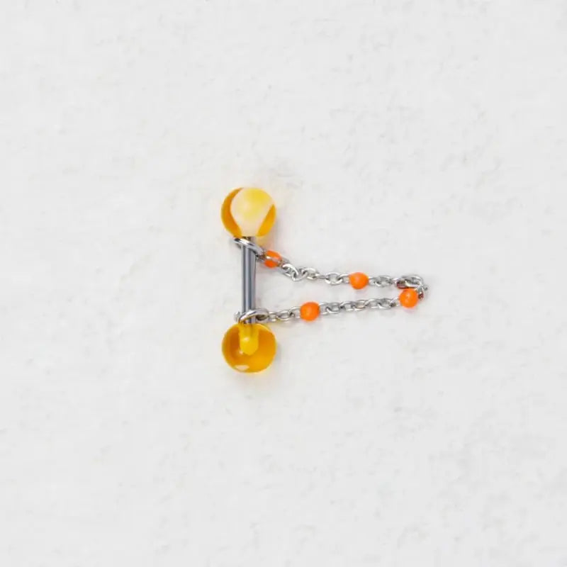 Women's Colorful 14G Gothic Chain Steel Tongue Ring