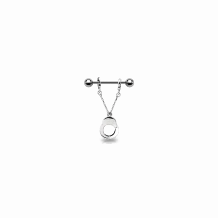 Hanging Handcuff Dangle Nipple Rings – 14G Surgical Steel