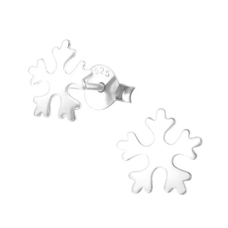 Sterling Silver Snowflake Stud Earrings