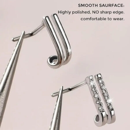 Double Row CZ Nose Studs