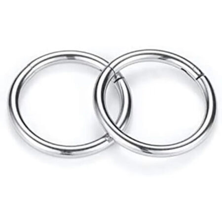 Silver Hinged Medical Steel Nasal Septal Ring