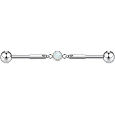 316L Round Opal Link Industrial Pole 1.6*38*(5*5)