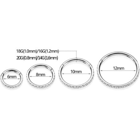 GAGABODY Tragus Ring 16g Earring for Tragus Piercing Rose Gold Daith Earrings 316L Surgical Steel Nose Ring 16g 6mm Helix Rook Snug Tragus Cartilage Lobe Earring with ABCZ