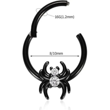 Spider Shape Septum Ring Clicker