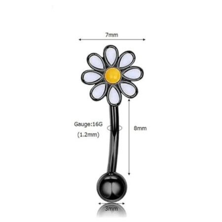 Daisy Eyebrow Piercing