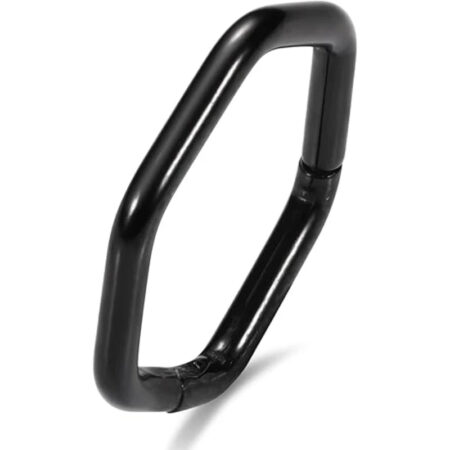 Hexagon Linking Silver Septum Ring Clicker
