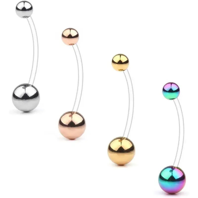 Sporty and elastic colorful pregnancy navel ring