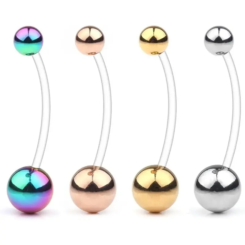 Sporty and elastic colorful pregnancy navel ring