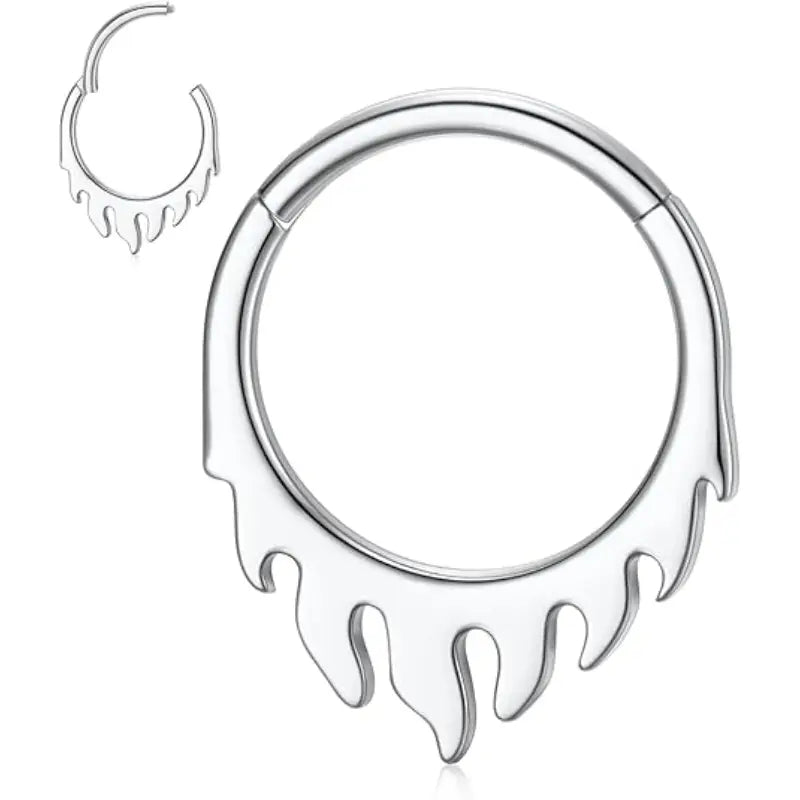 Gold Fire Design CZ Septum Ring