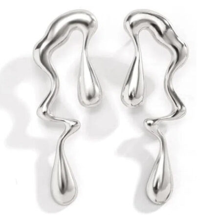 teardrop-shaped earrings