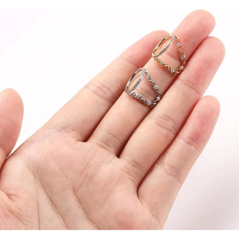 Gold Side CZ Septum Ring