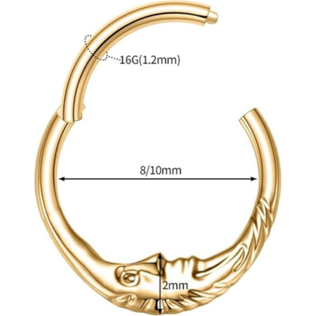 Moon Goddess Gold Septum Ring