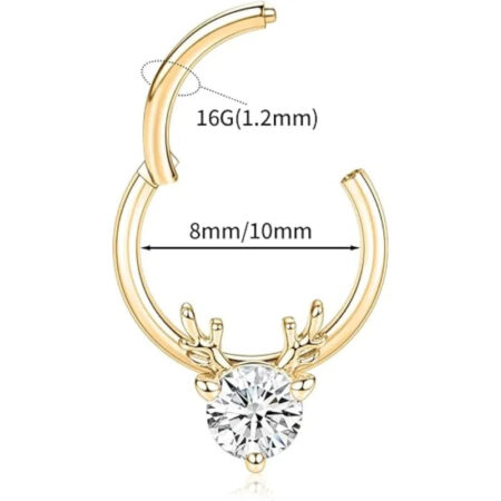 Elk Shape Septum Ring Clicker