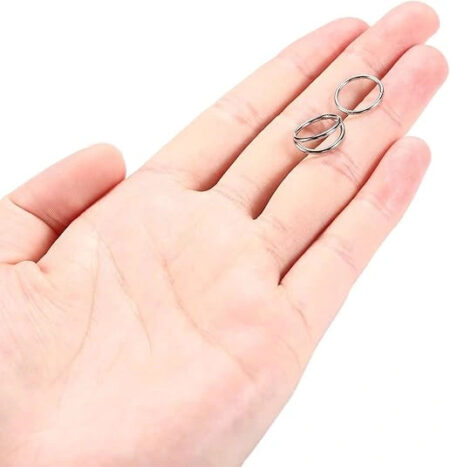 Silver Hinged Hoop Set