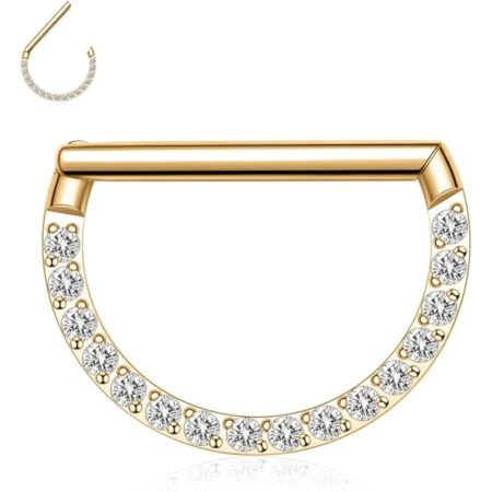 Semi-Circle Septum Clicker Ring