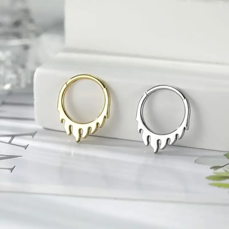 Gold Fire Design CZ Septum Ring