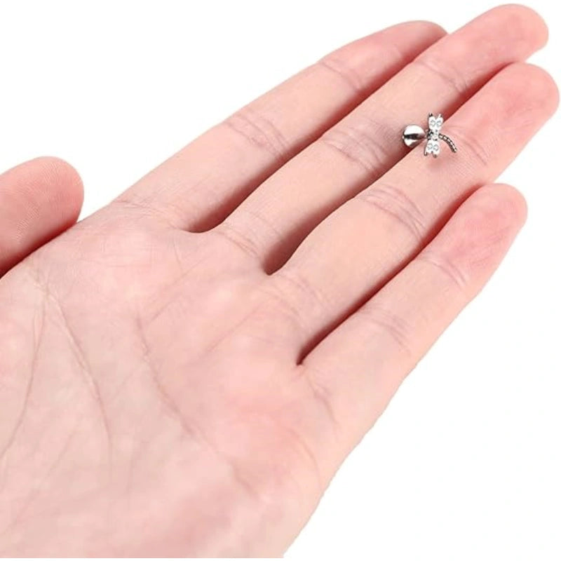 Titanium Dragonfly Tragus Helix Stud