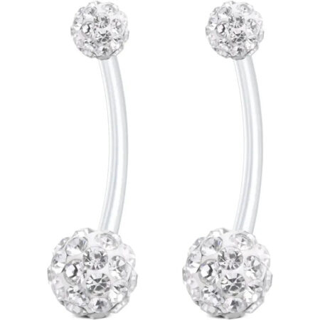 Diamond Decorated Soft Maternity Belly Button Ring