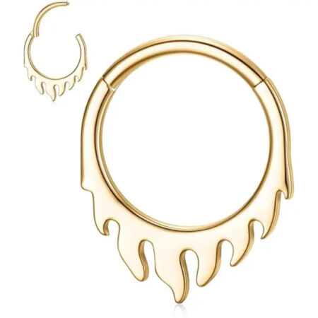 Gold Fire Design CZ Septum Ring