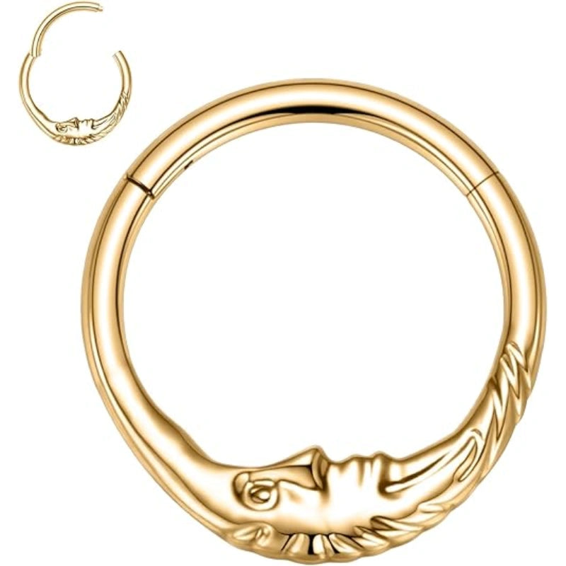 Moon Goddess Gold Septum Ring