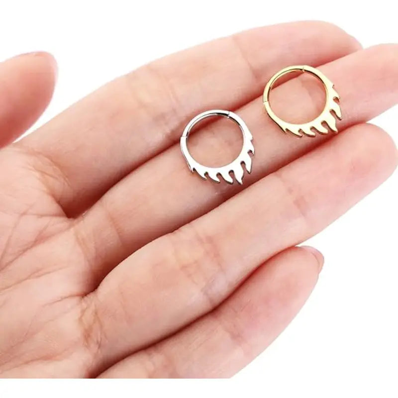 Gold Fire Design CZ Septum Ring