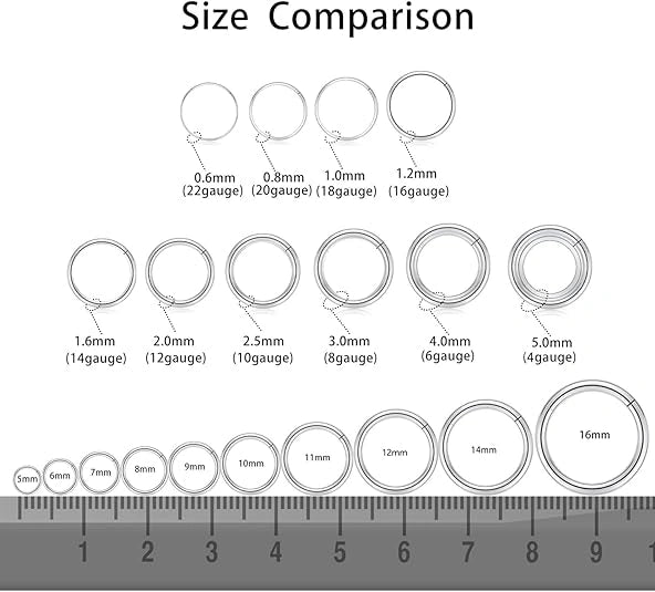 Silver Seamless Nose Hoops