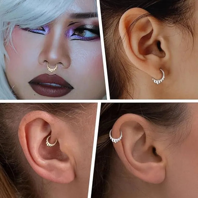 Gold Fire Design CZ Septum Ring